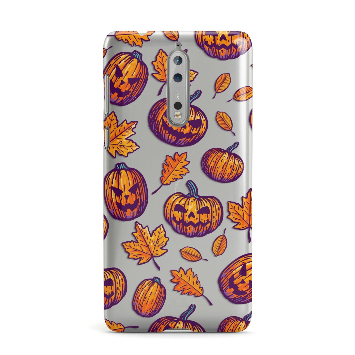 Purple and Orange Autumn Illustrations Nokia Case