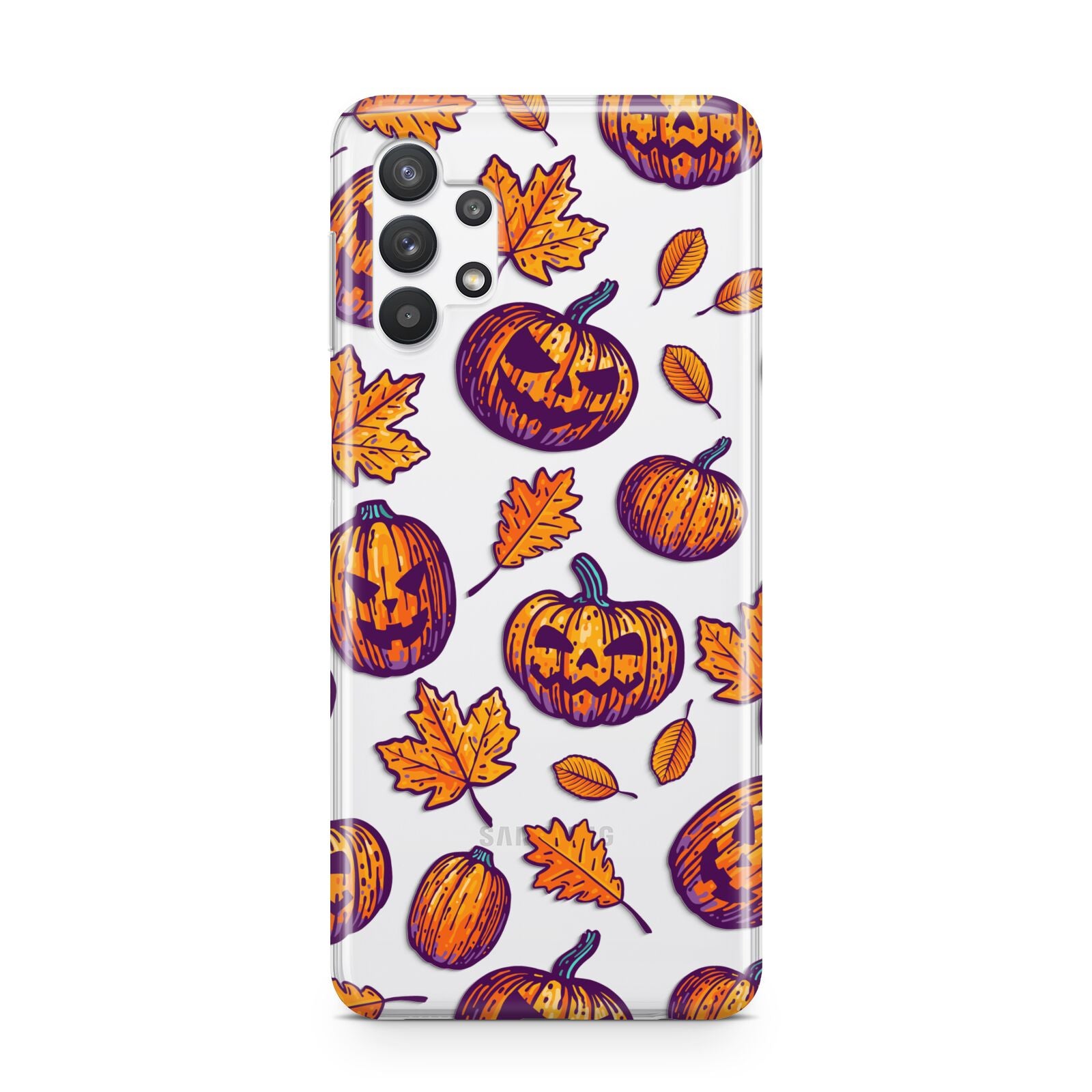 Purple and Orange Autumn Illustrations Samsung A32 5G Case