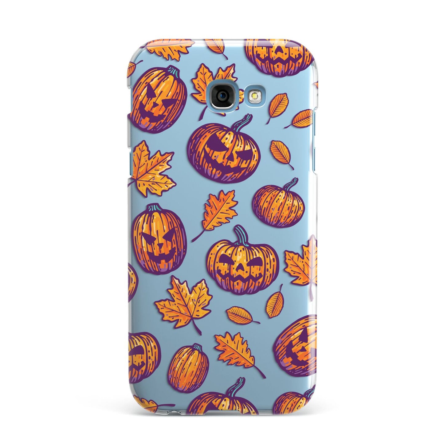 Purple and Orange Autumn Illustrations Samsung Galaxy A7 2017 Case