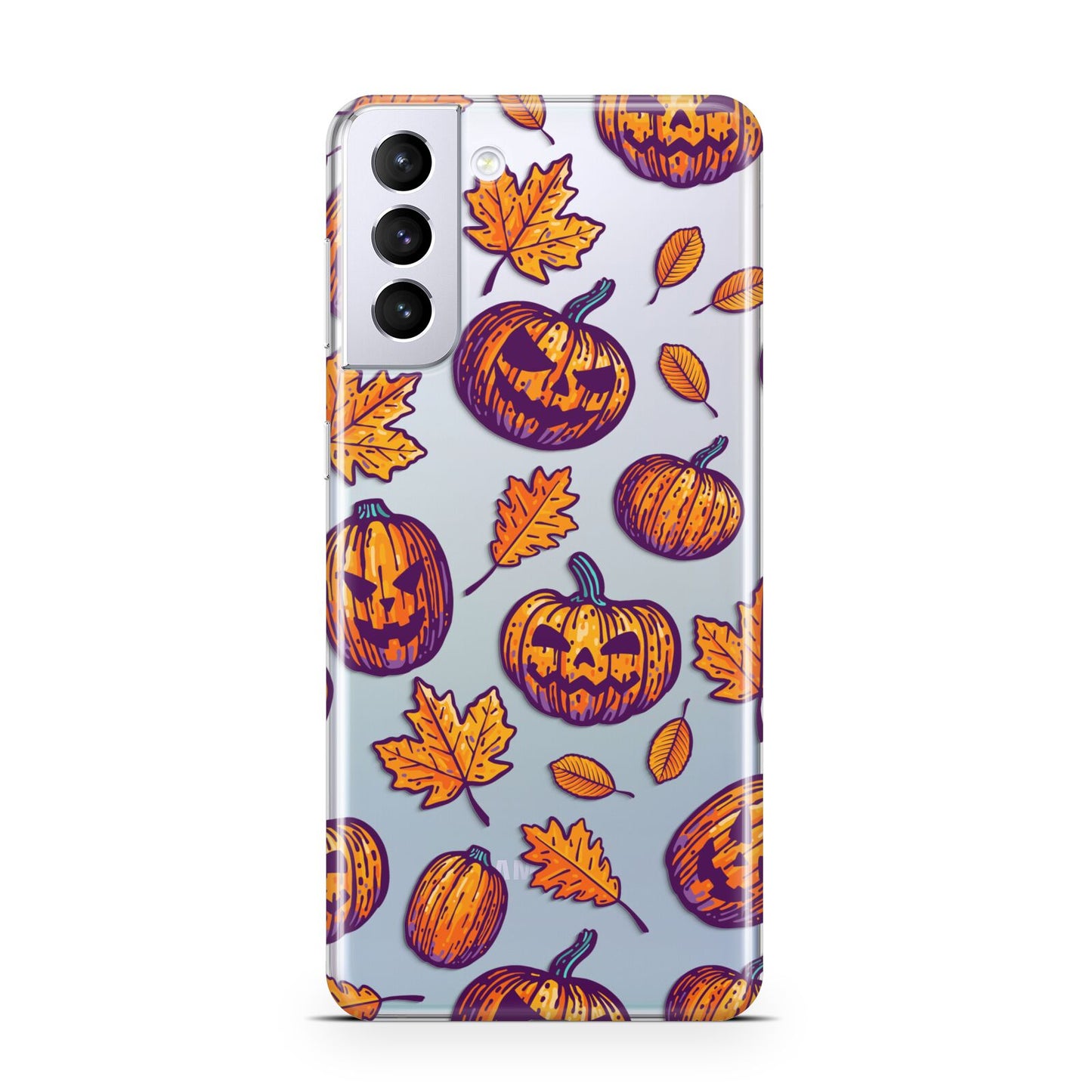 Purple and Orange Autumn Illustrations Samsung S21 Plus Case