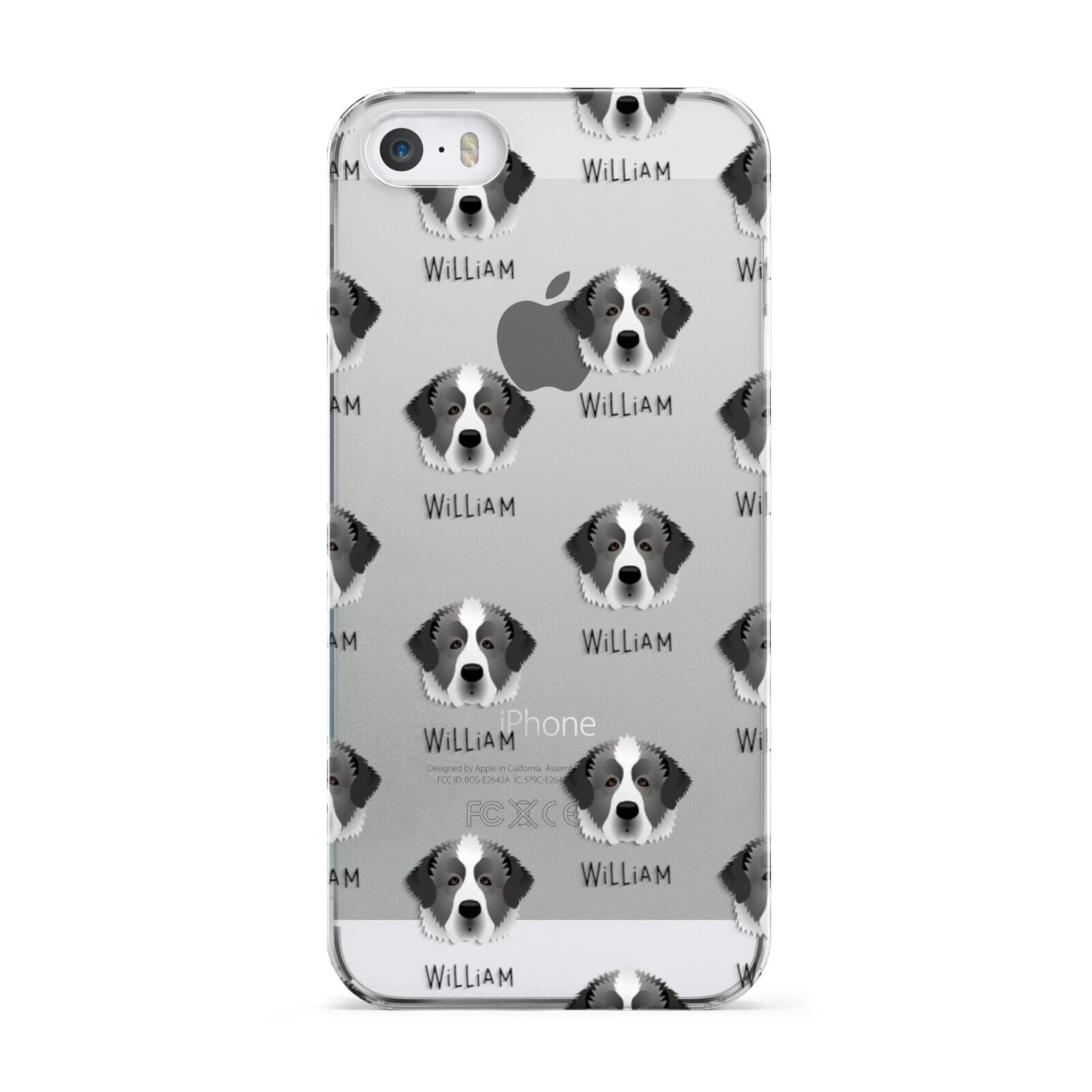 Pyrenean Mastiff Icon with Name Apple iPhone 5 Case