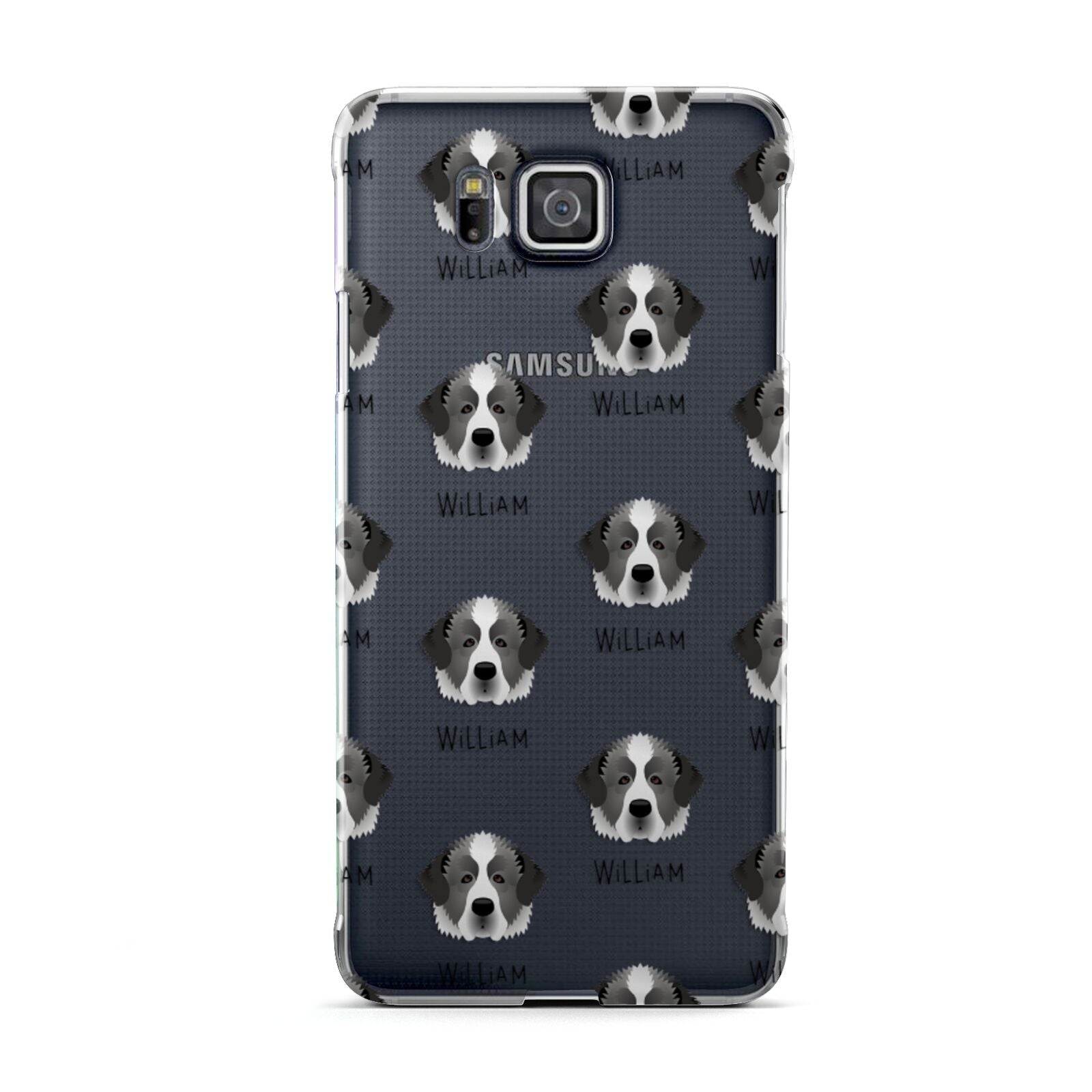 Pyrenean Mastiff Icon with Name Samsung Galaxy Alpha Case