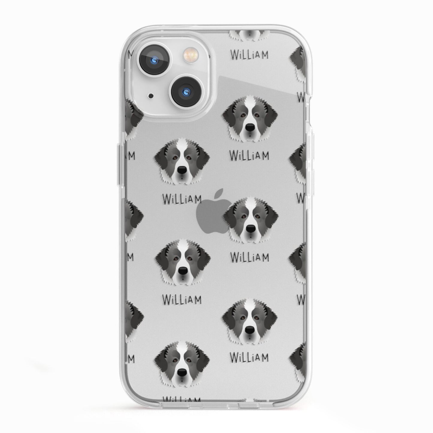 Pyrenean Mastiff Icon with Name iPhone 13 TPU Impact Case with White Edges