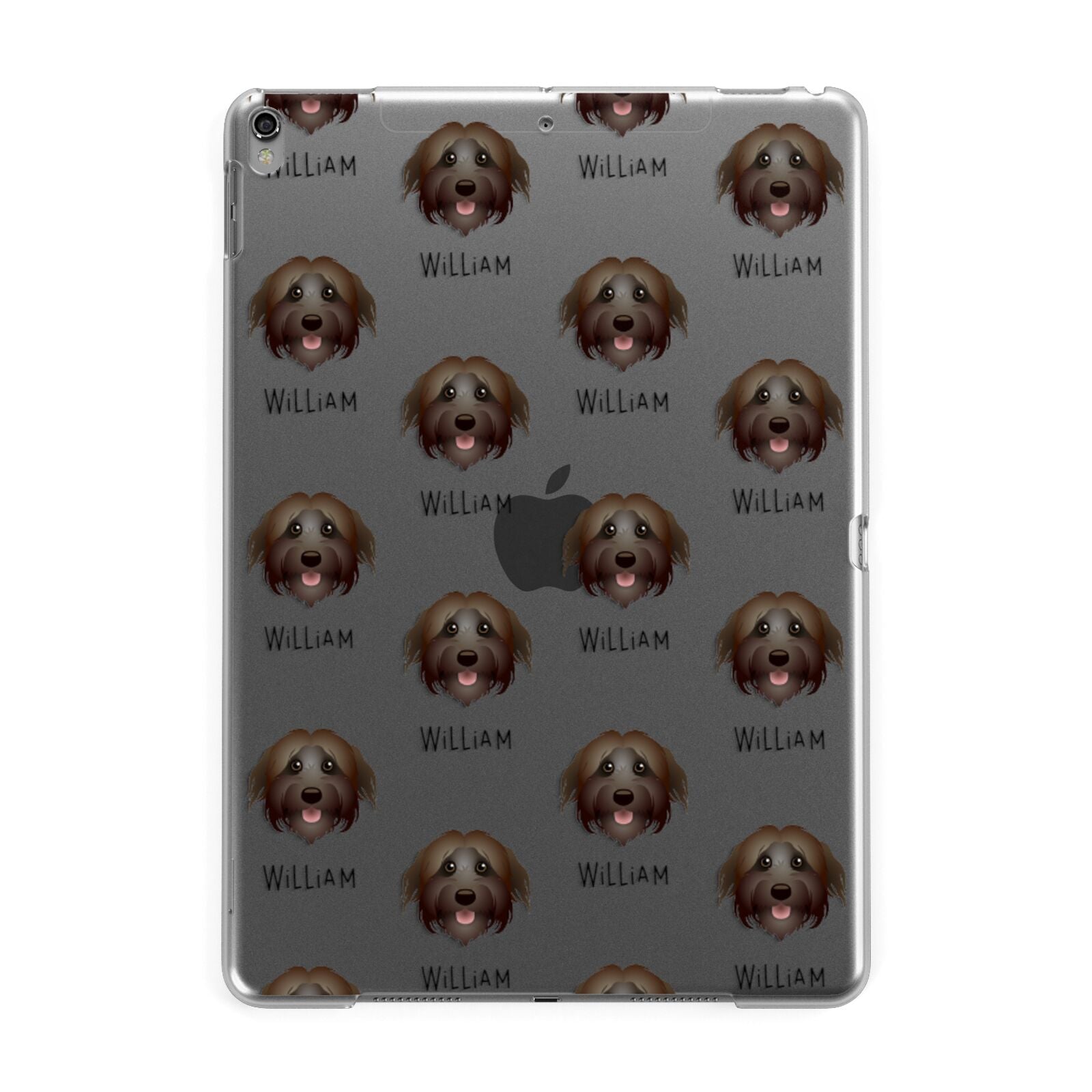 Pyrenean Shepherd Icon with Name Apple iPad Grey Case