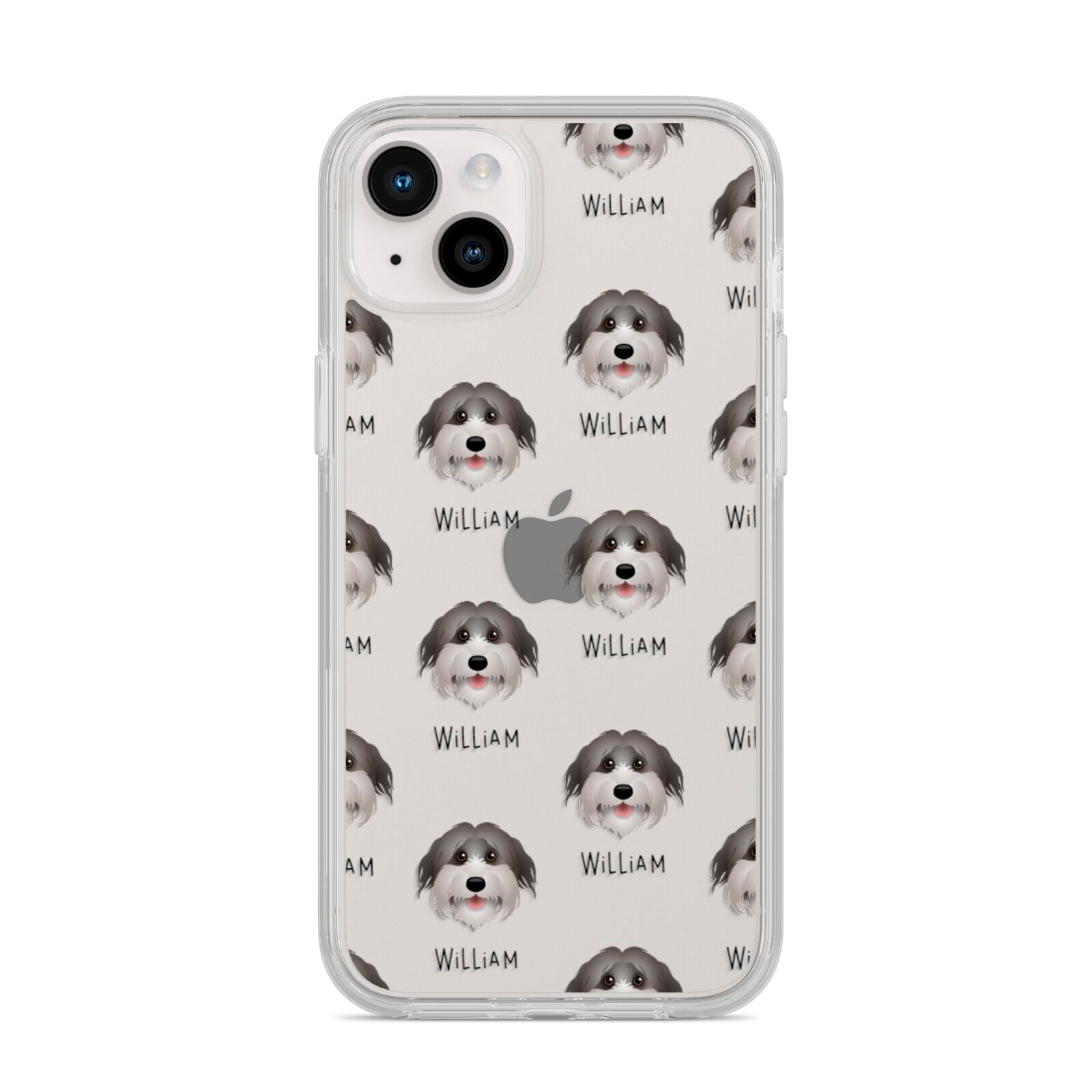 Pyrenean Shepherd Icon with Name iPhone 14 Plus Clear Tough Case Starlight