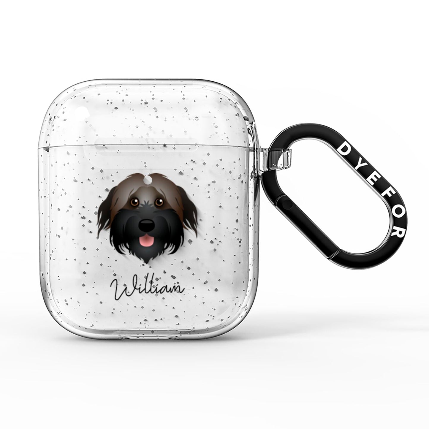Pyrenean Shepherd Personalised AirPods Glitter Case