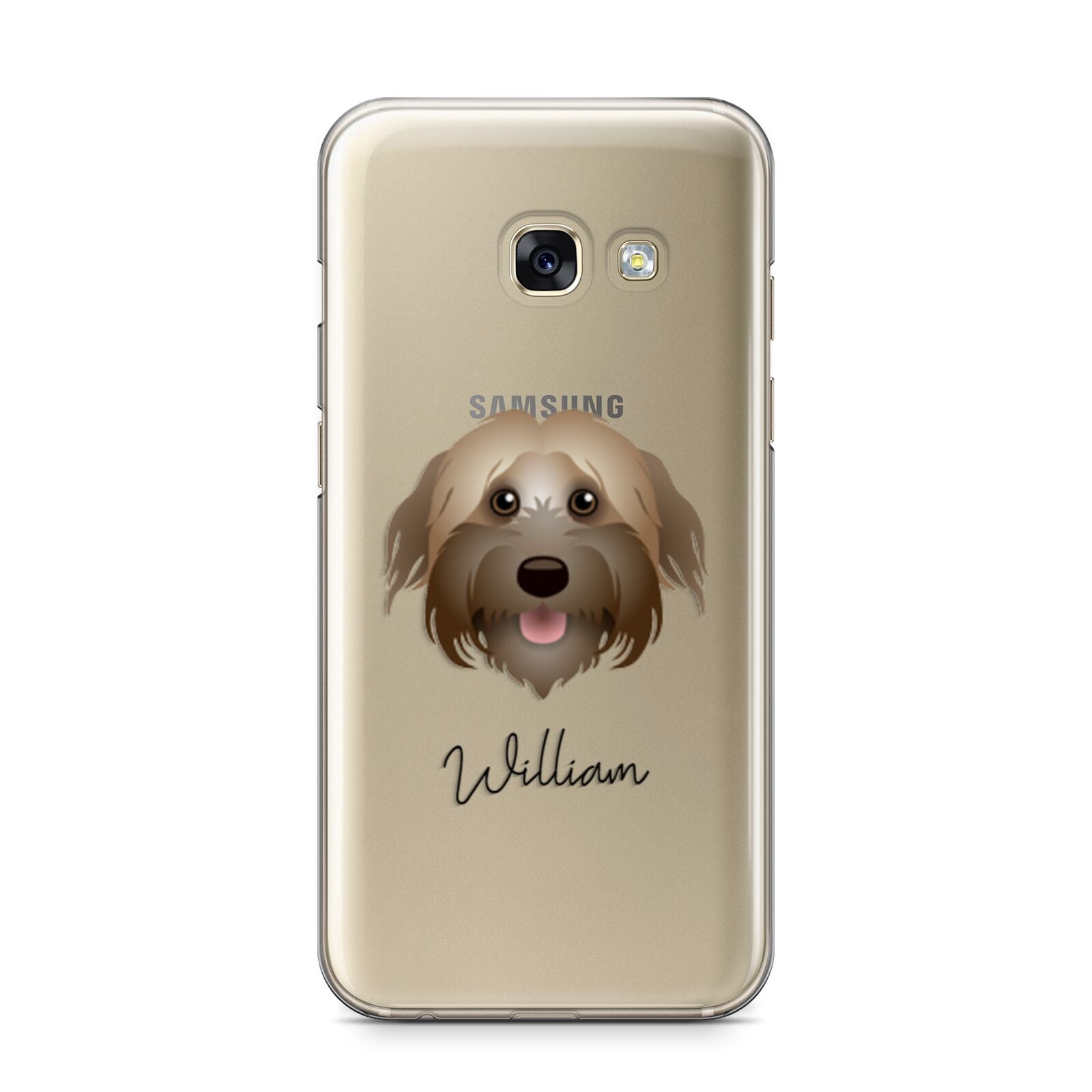 Pyrenean Shepherd Personalised Samsung Galaxy A3 2017 Case on gold phone