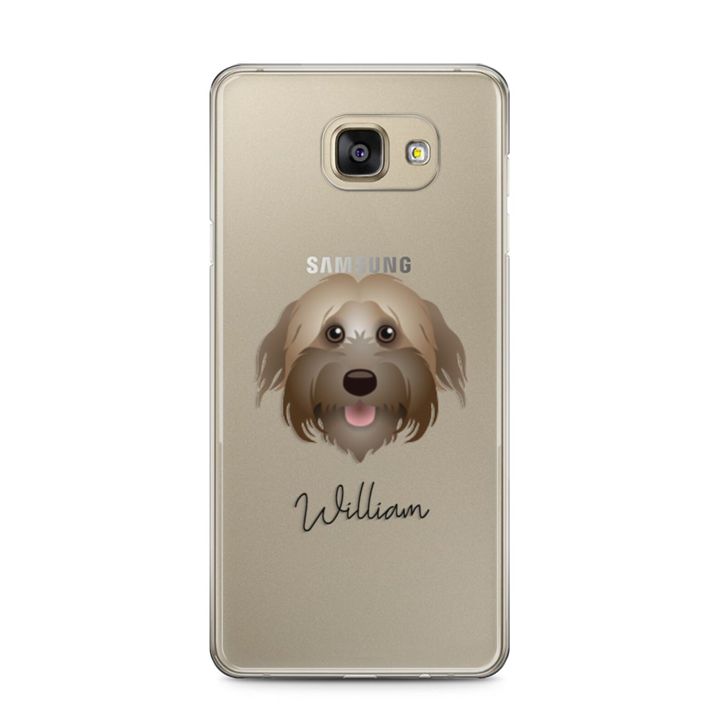 Pyrenean Shepherd Personalised Samsung Galaxy A5 2016 Case on gold phone