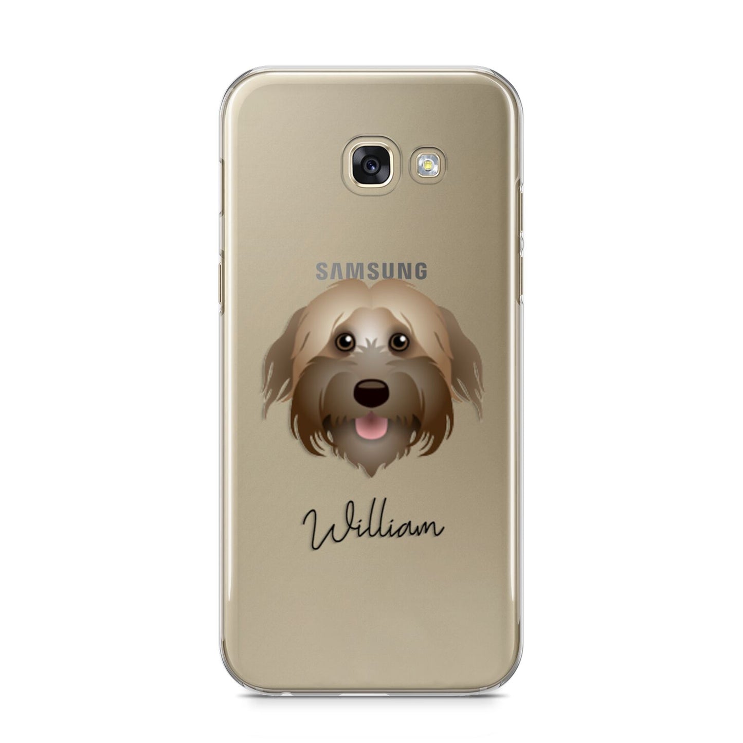 Pyrenean Shepherd Personalised Samsung Galaxy A5 2017 Case on gold phone