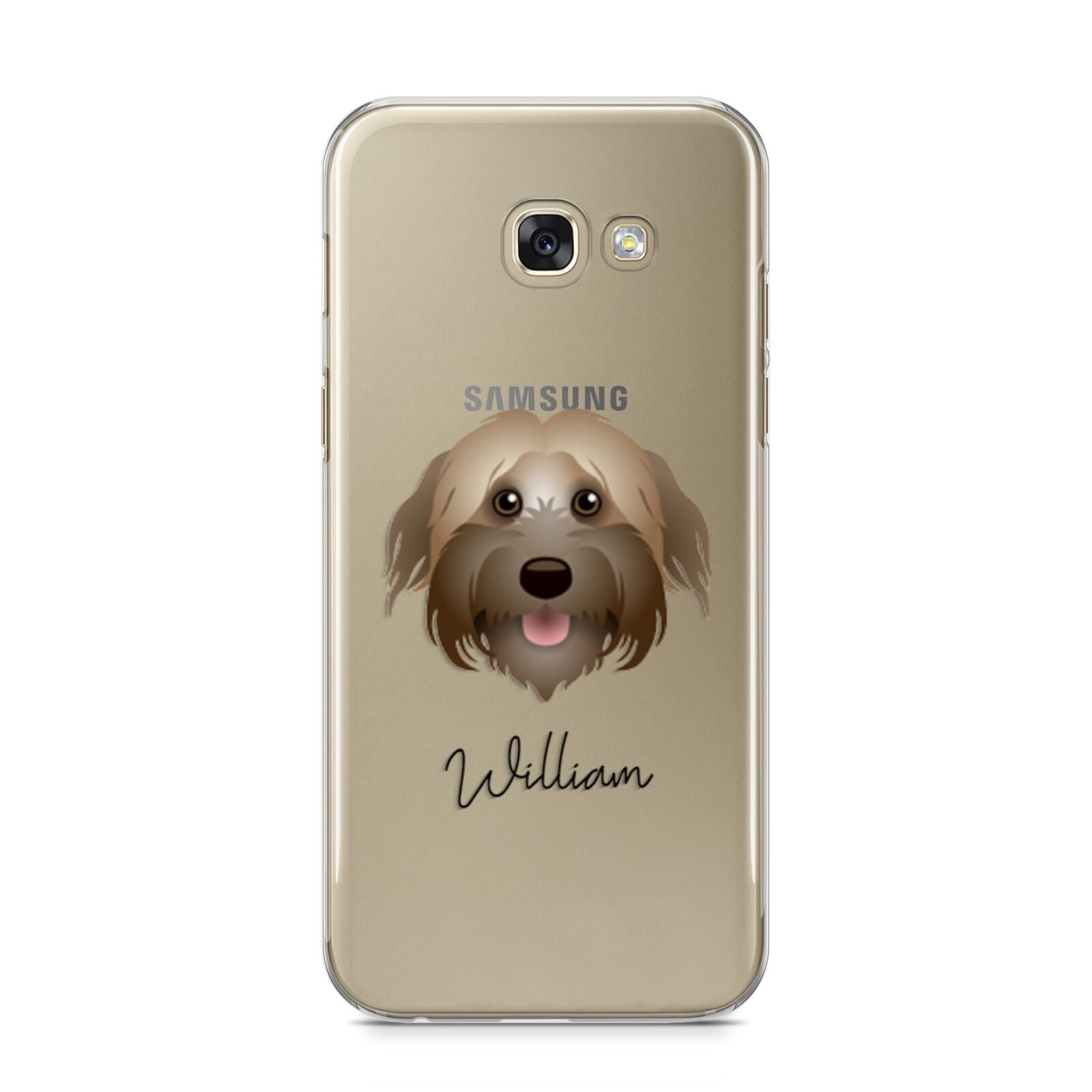 Pyrenean Shepherd Personalised Samsung Galaxy A5 2017 Case on gold phone