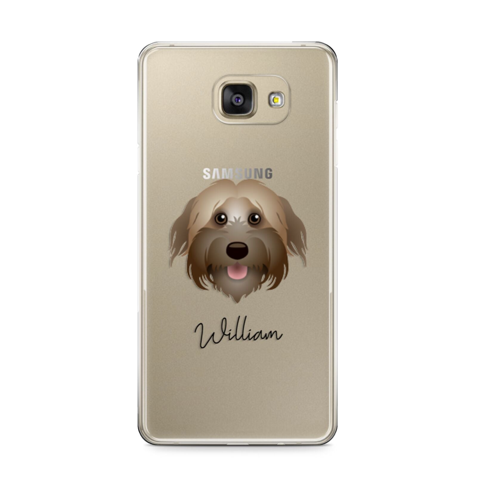 Pyrenean Shepherd Personalised Samsung Galaxy A9 2016 Case on gold phone