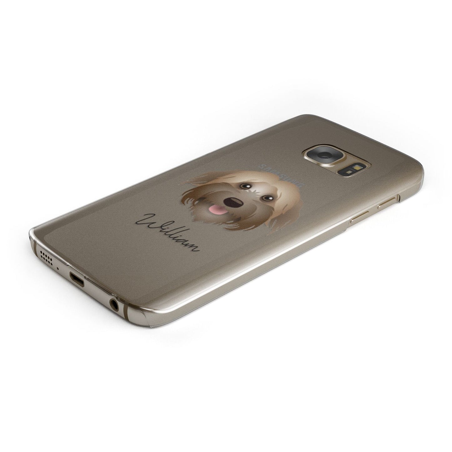 Pyrenean Shepherd Personalised Samsung Galaxy Case Bottom Cutout