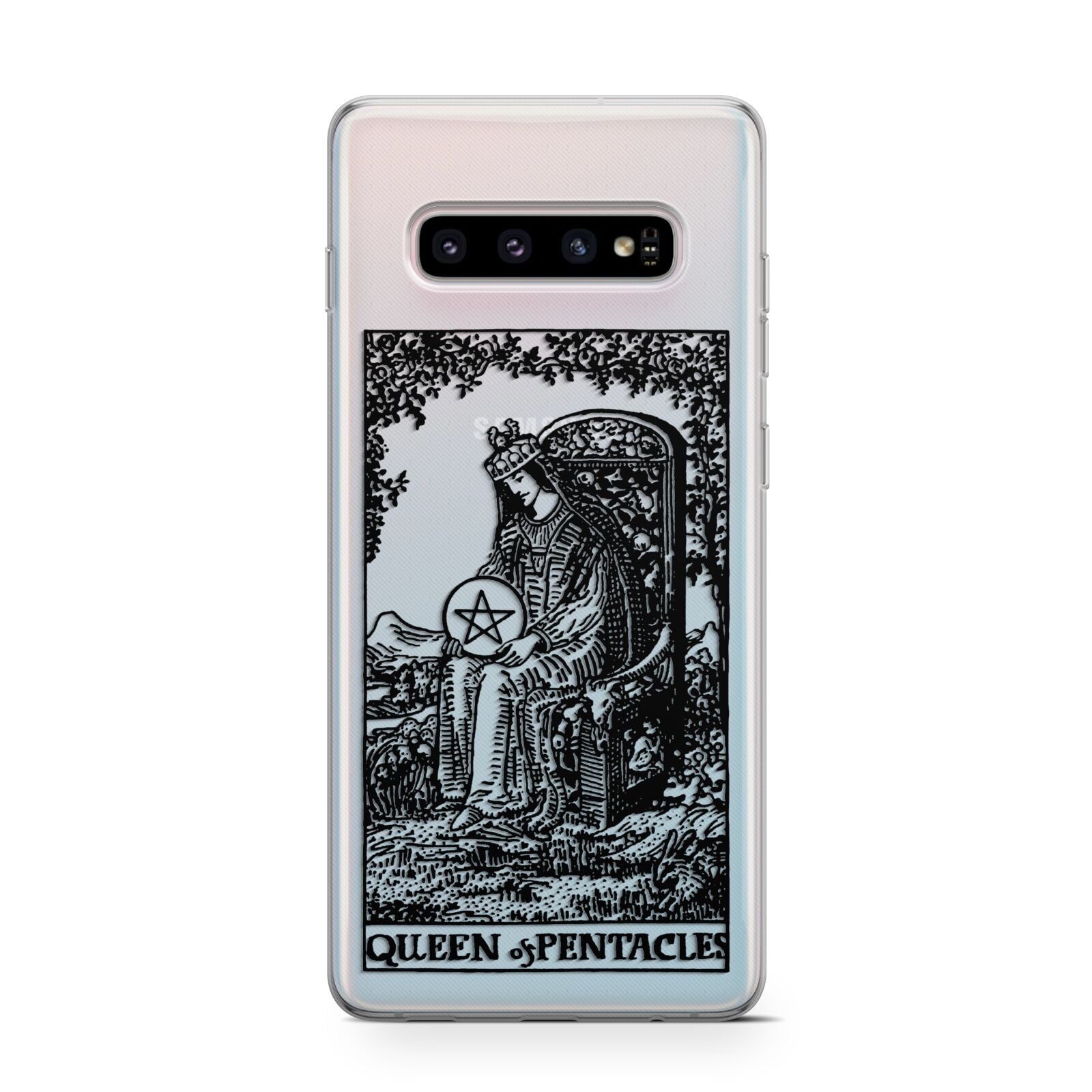 Queen of Pentacles Monochrome Protective Samsung Galaxy Case