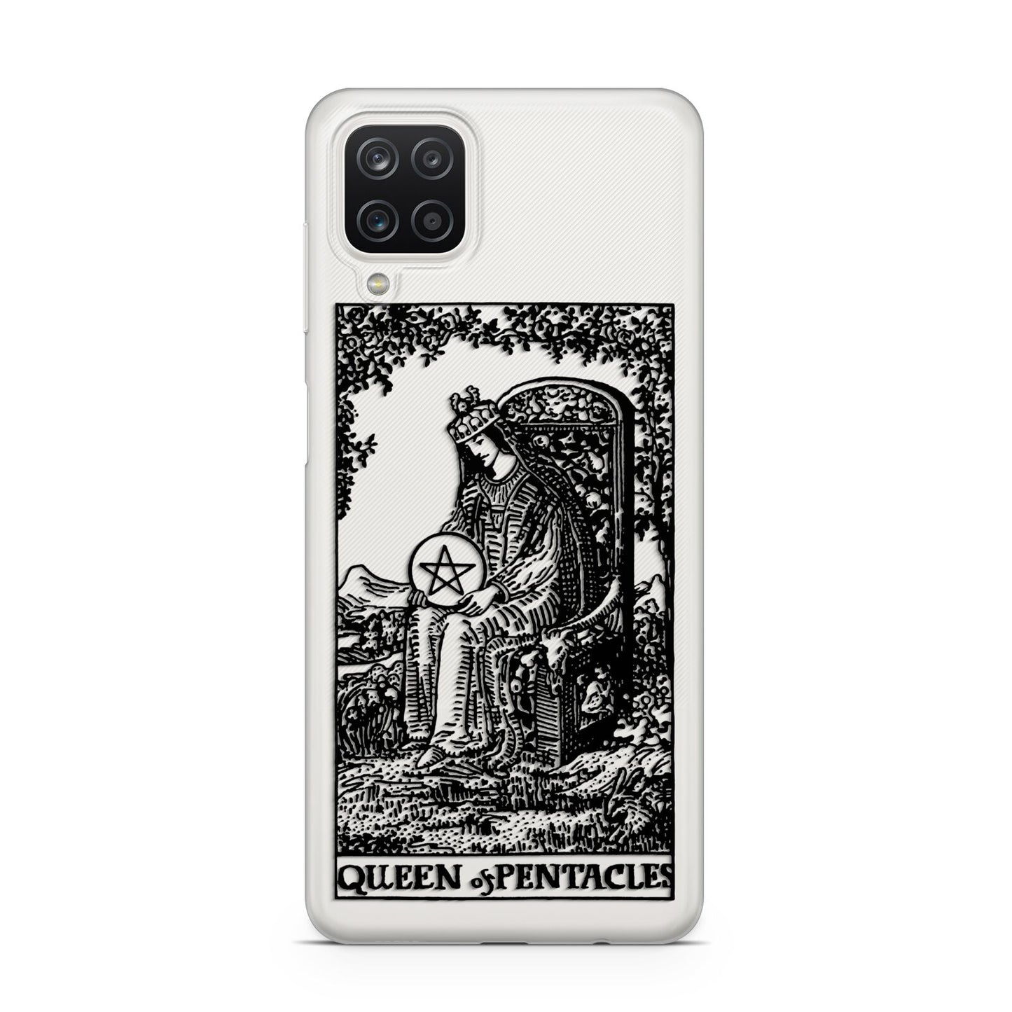 Queen of Pentacles Monochrome Samsung A12 Case