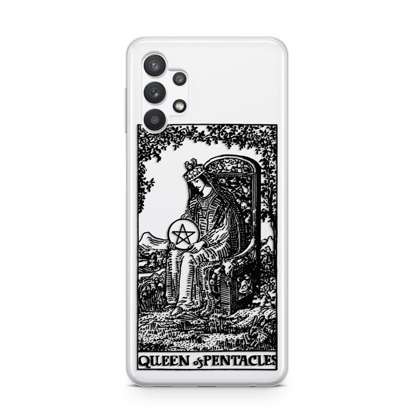 Queen of Pentacles Monochrome Samsung A32 5G Case