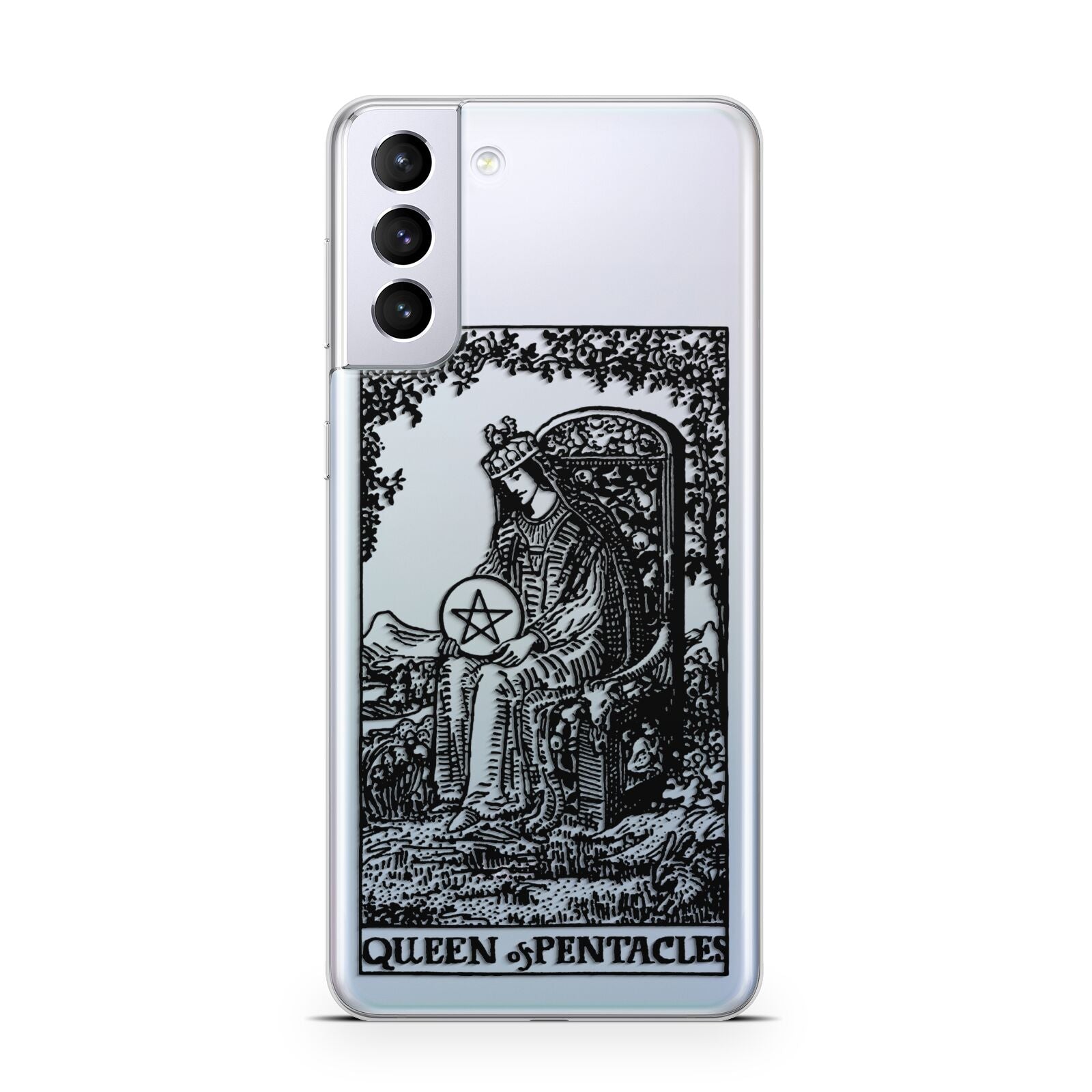 Queen of Pentacles Monochrome Samsung S21 Plus Case