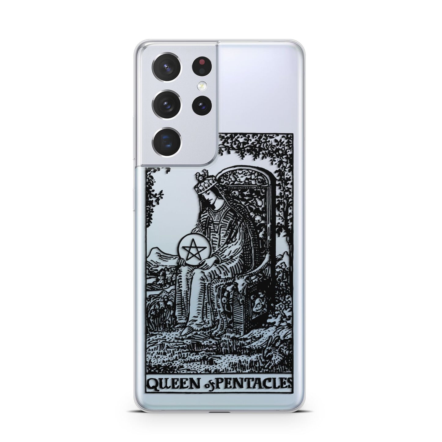 Queen of Pentacles Monochrome Samsung S21 Ultra Case