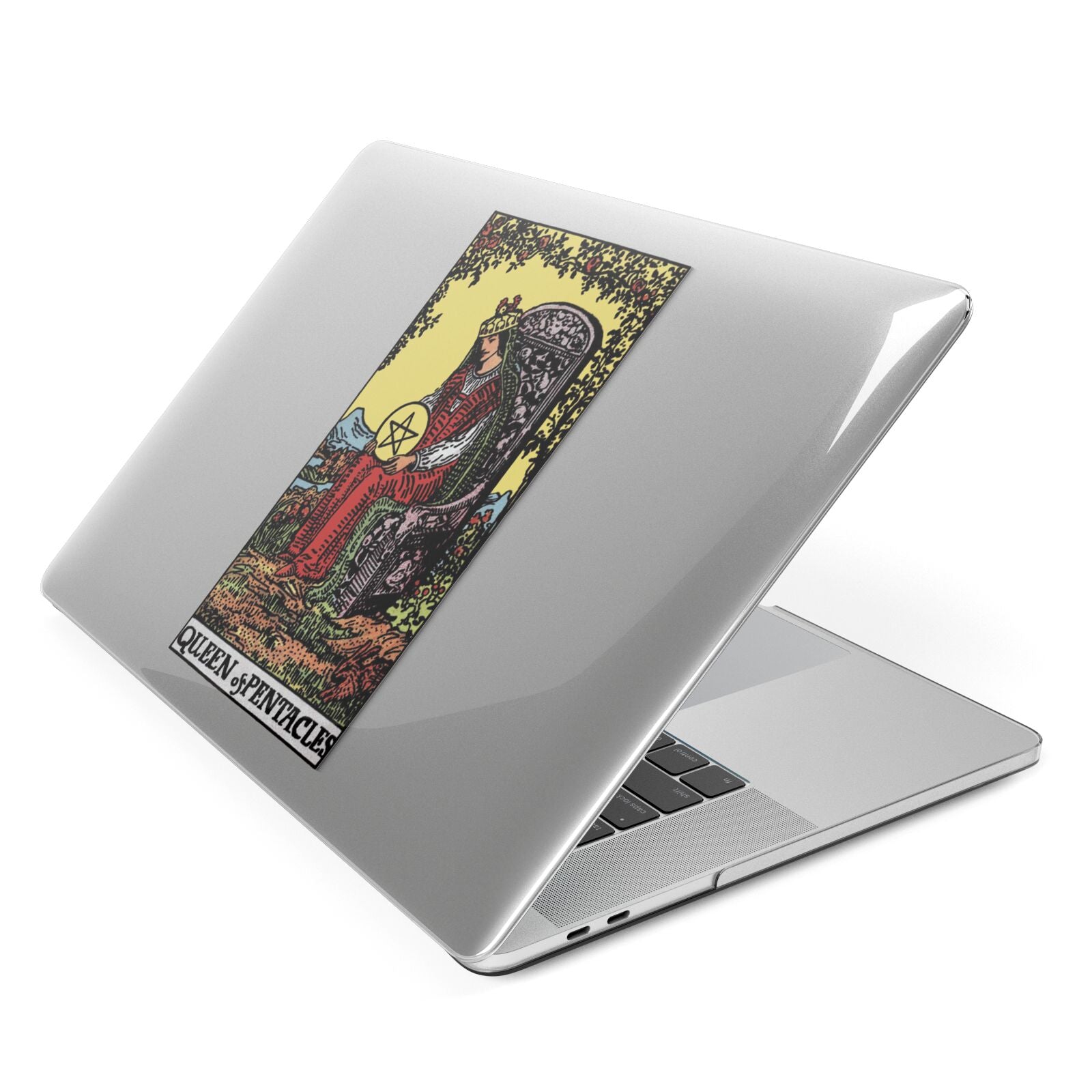 Queen of Pentacles Tarot Card Apple MacBook Case Side View