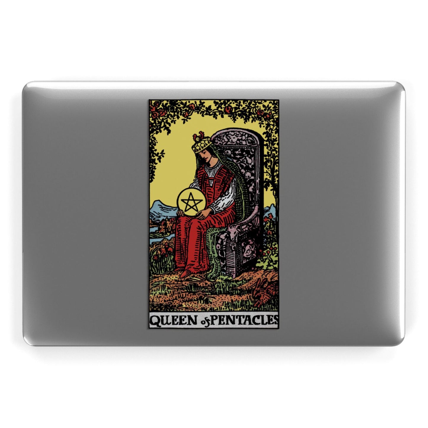 Queen of Pentacles Tarot Card Apple MacBook Case