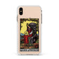 Queen of Pentacles Tarot Card Apple iPhone Xs Max Impact Case White Edge on Gold Phone