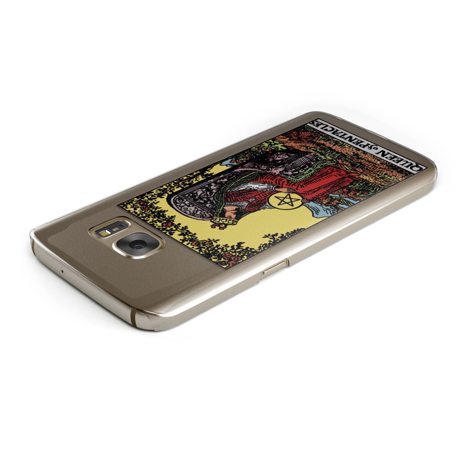 Queen of Pentacles Tarot Card Samsung Galaxy Case Top Cutout