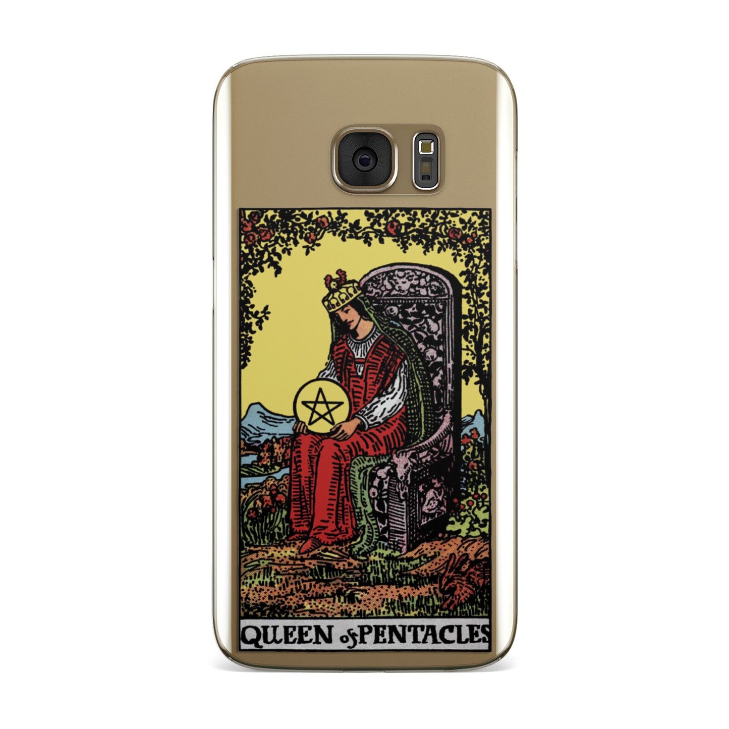 Queen of Pentacles Tarot Card Samsung Galaxy Case