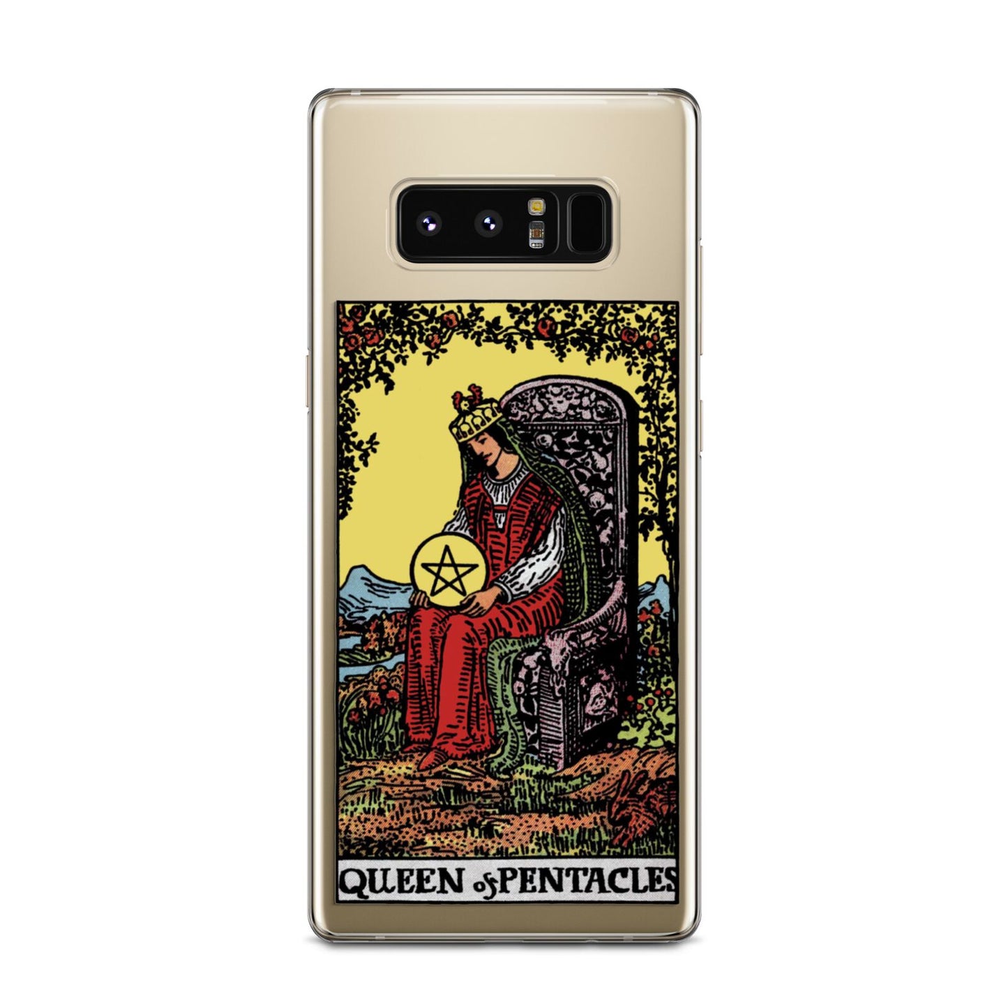 Queen of Pentacles Tarot Card Samsung Galaxy Note 8 Case