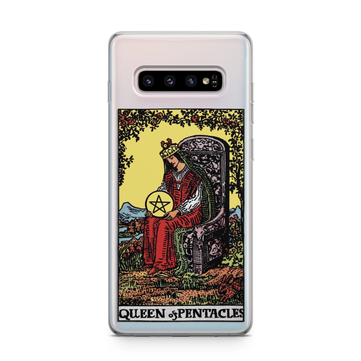 Queen of Pentacles Tarot Card Samsung Galaxy S10 Plus Case