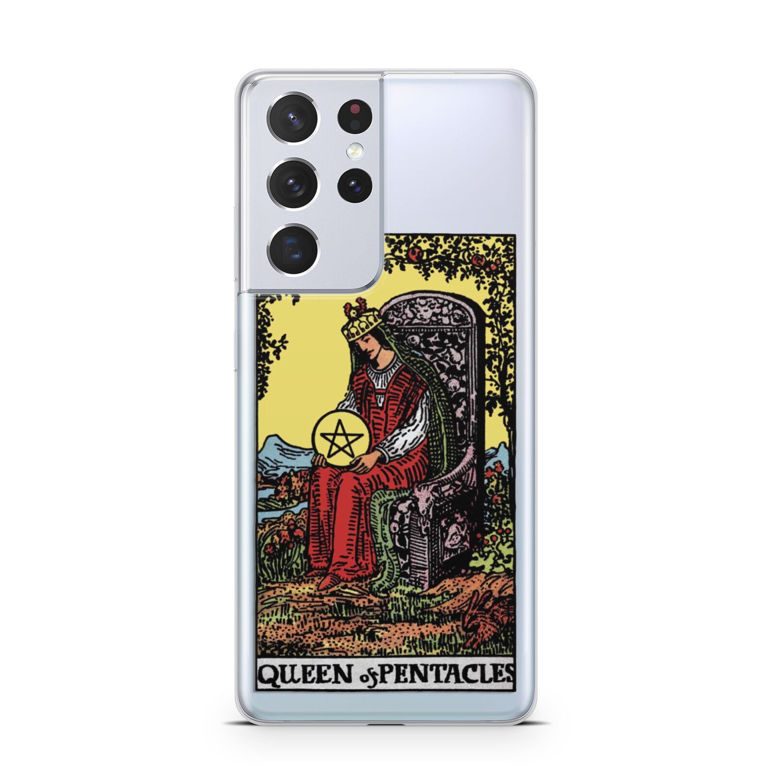 Queen of Pentacles Tarot Card Samsung S21 Ultra Case