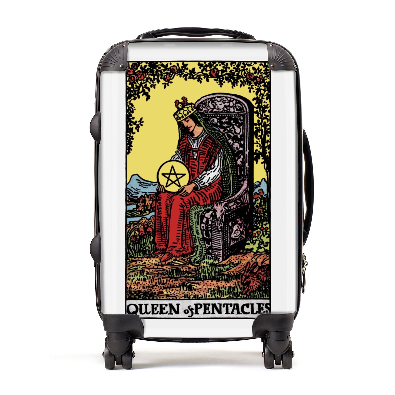 Queen of Pentacles Tarot Card Suitcase