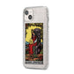 Queen of Pentacles Tarot Card iPhone 14 Plus Glitter Tough Case Starlight Angled Image