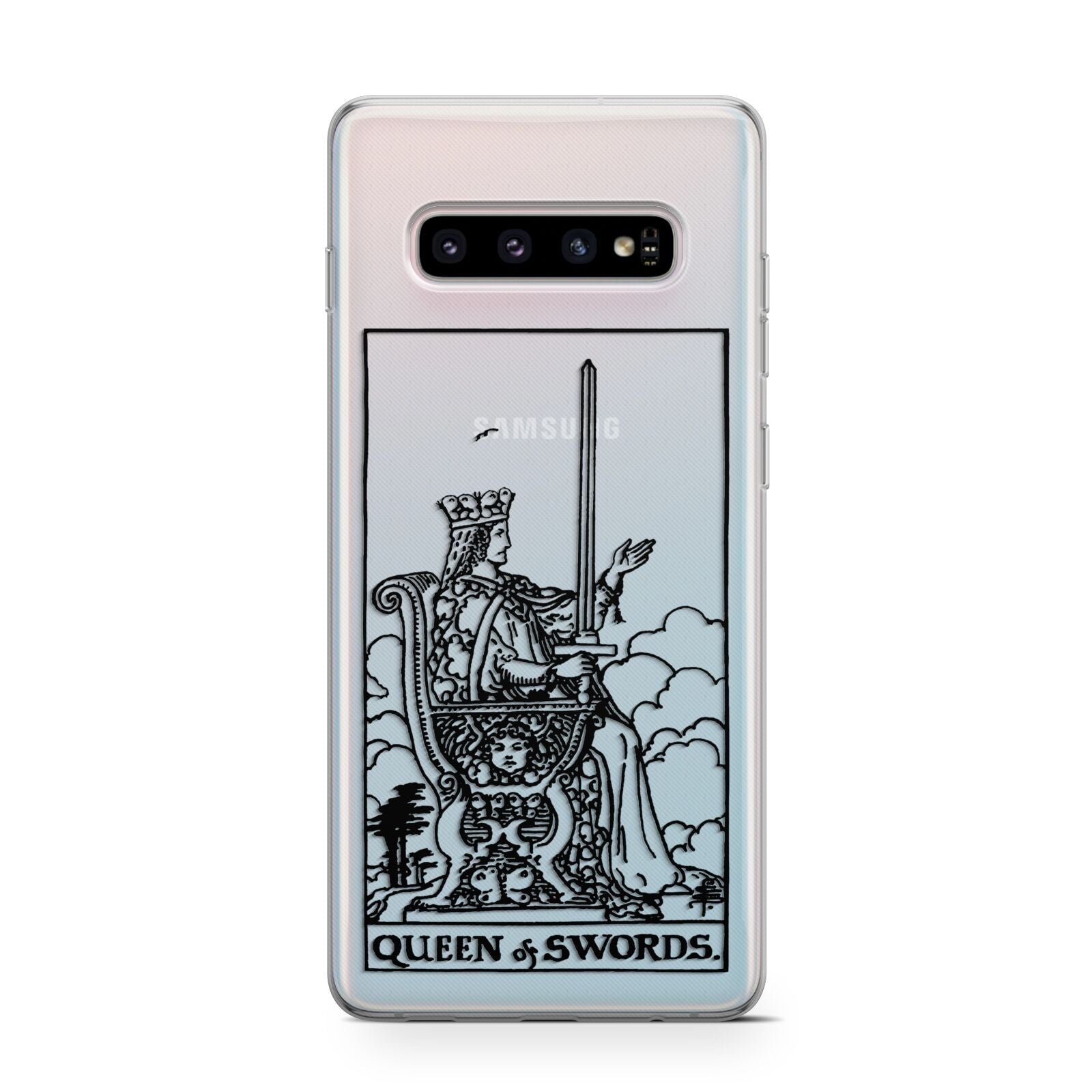 Queen of Swords Monochrome Protective Samsung Galaxy Case