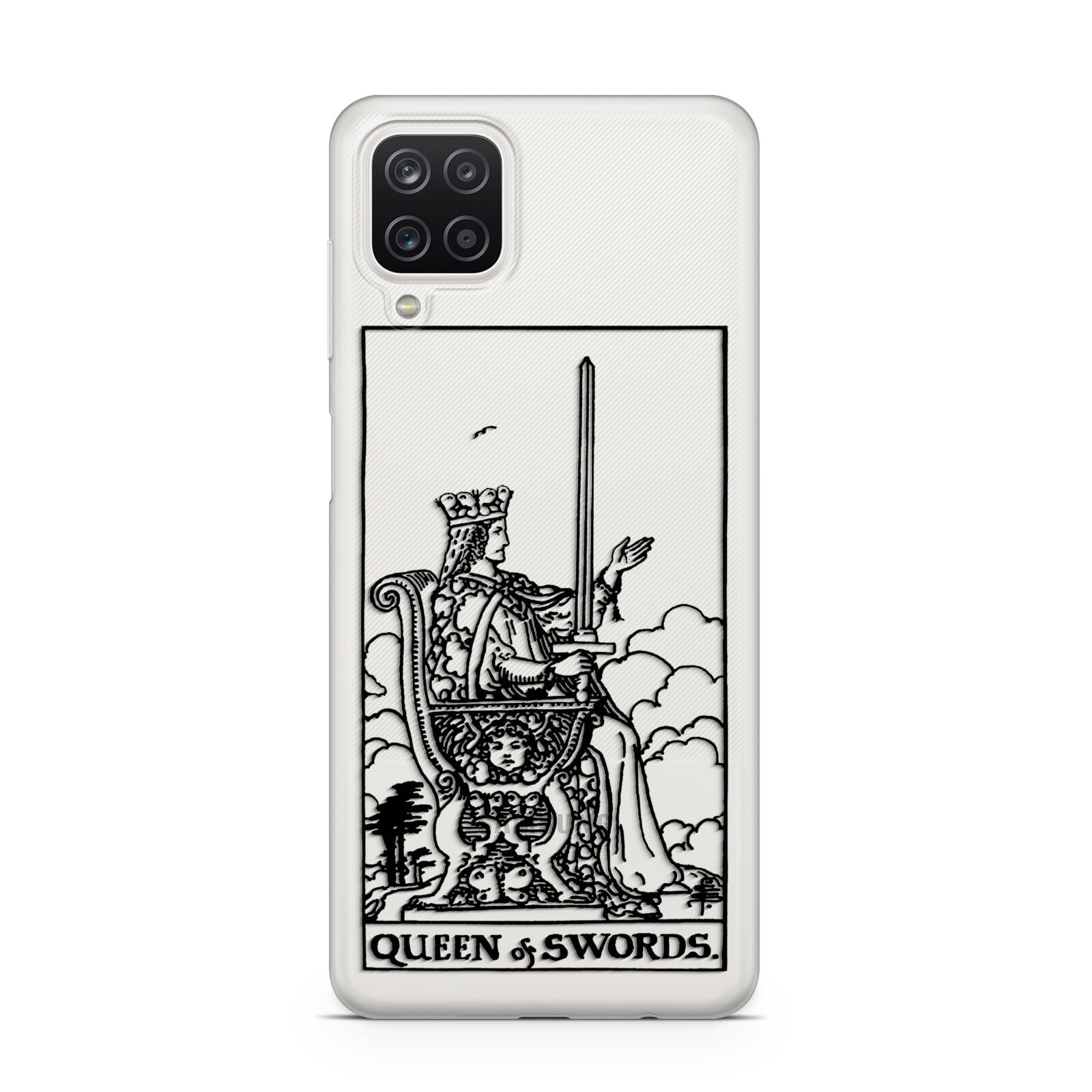 Queen of Swords Monochrome Samsung A12 Case