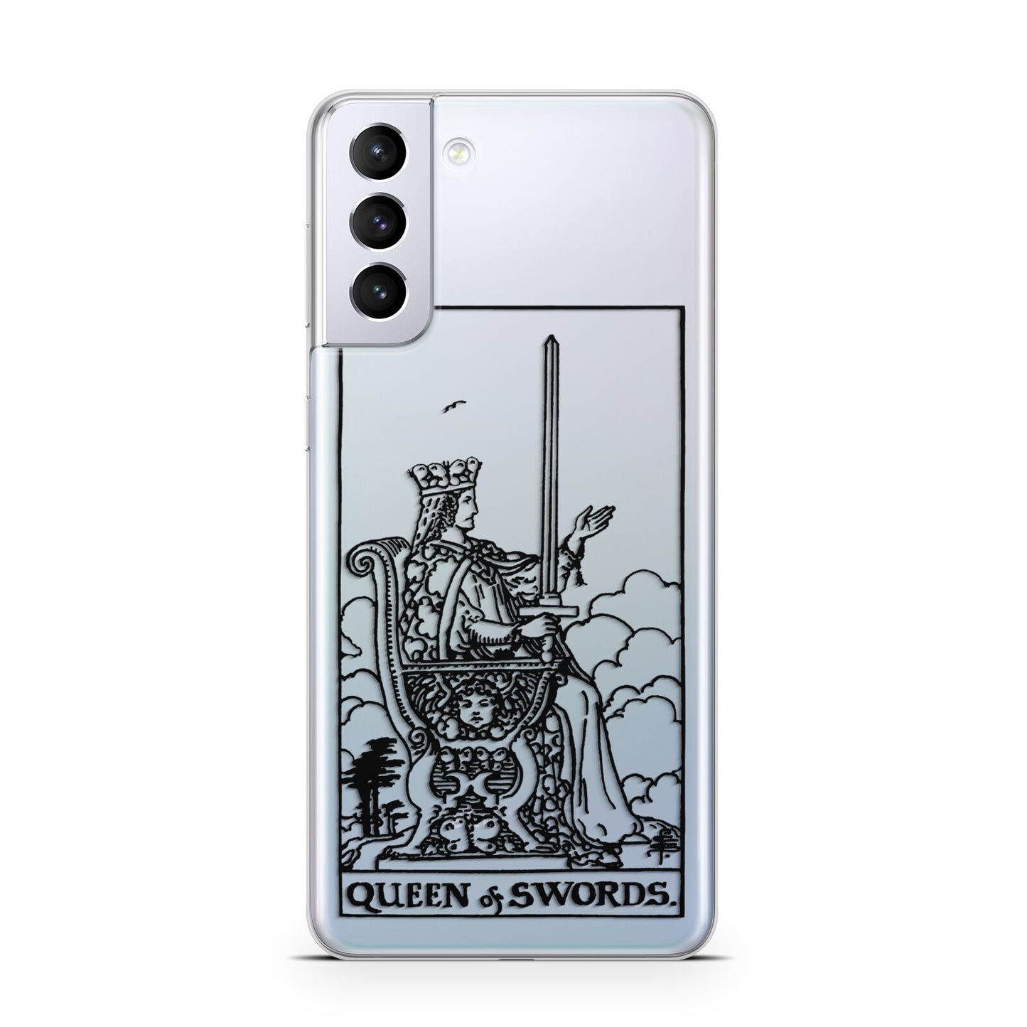 Queen of Swords Monochrome Samsung S21 Plus Case