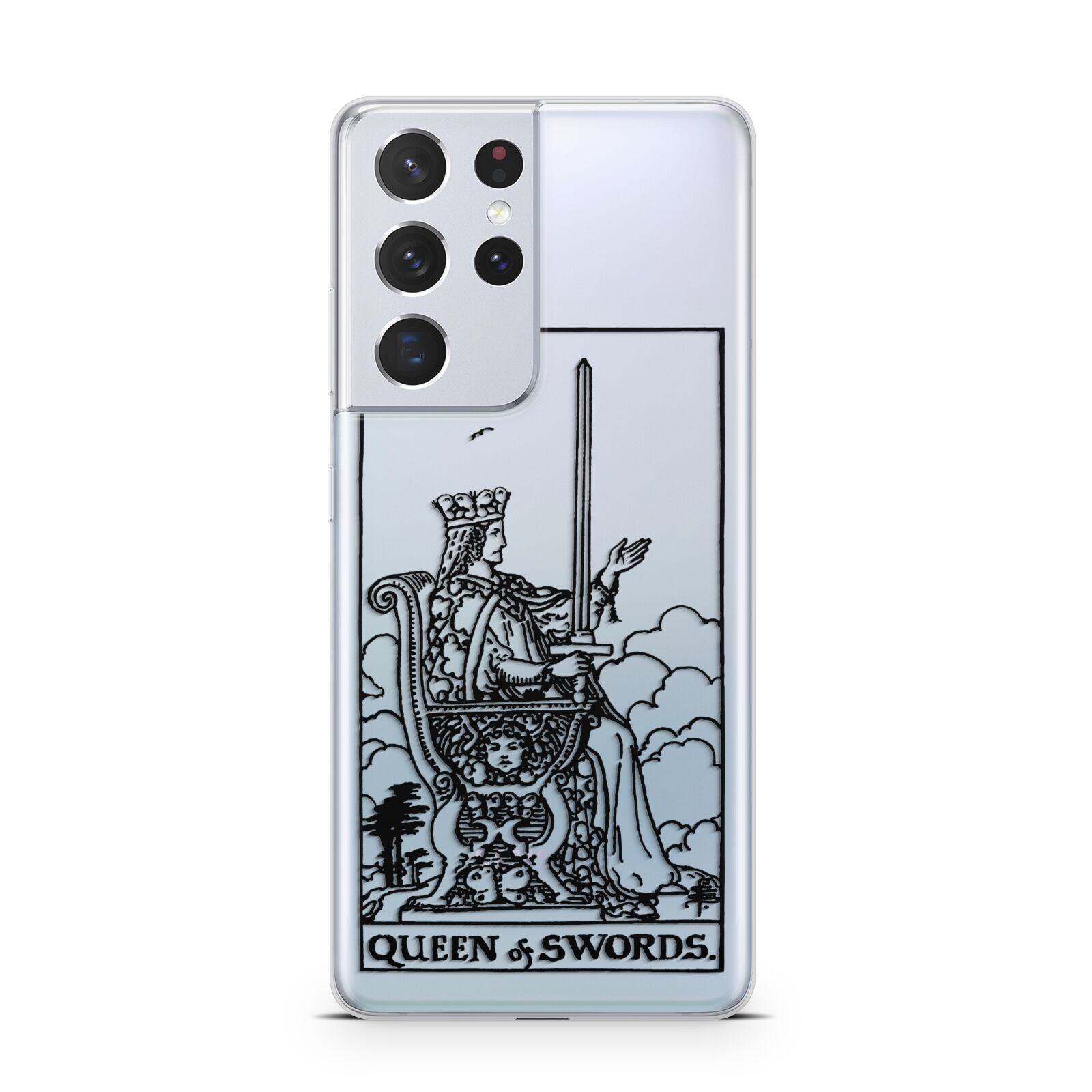 Queen of Swords Monochrome Samsung S21 Ultra Case