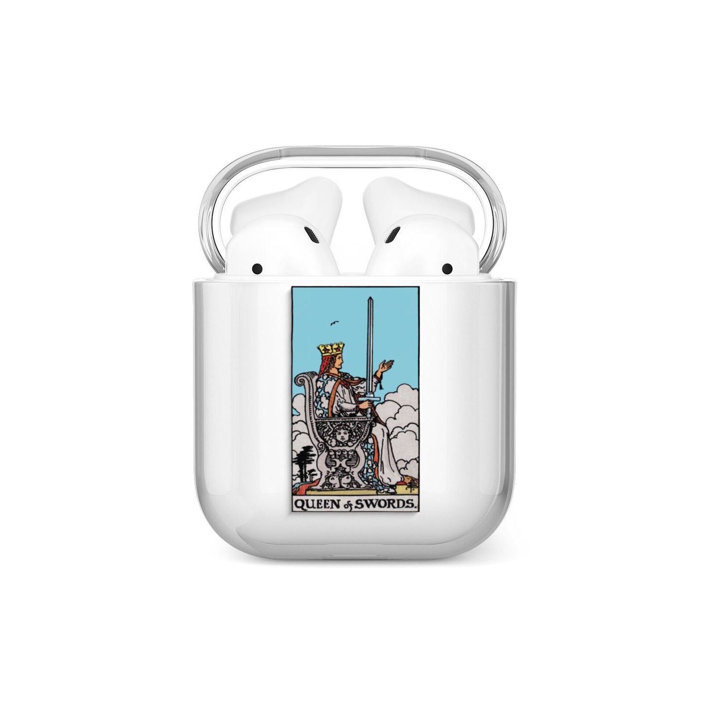 Queen of Swords Tarot Card AirPods Case