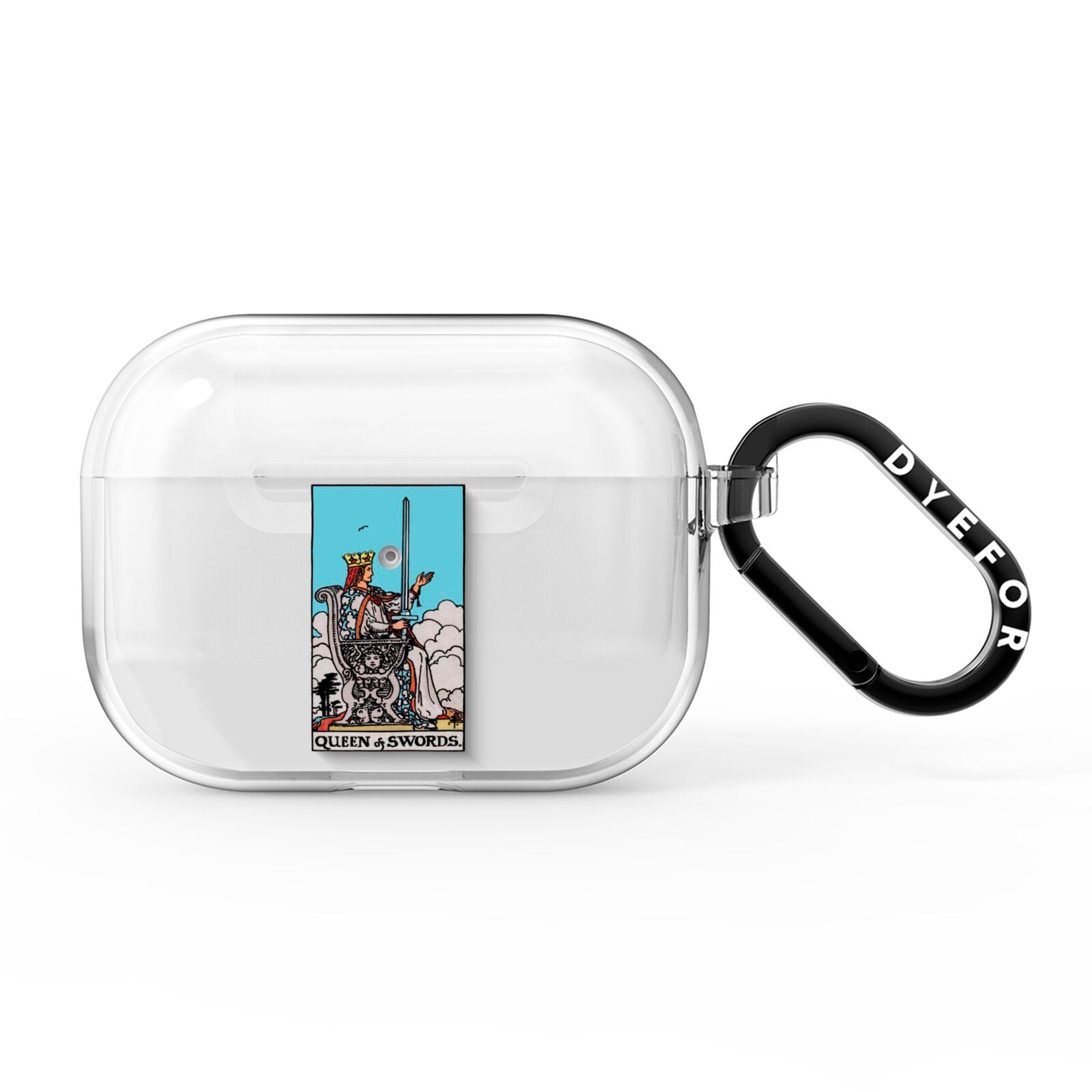 Queen of Swords Tarot Card AirPods Pro Clear Case