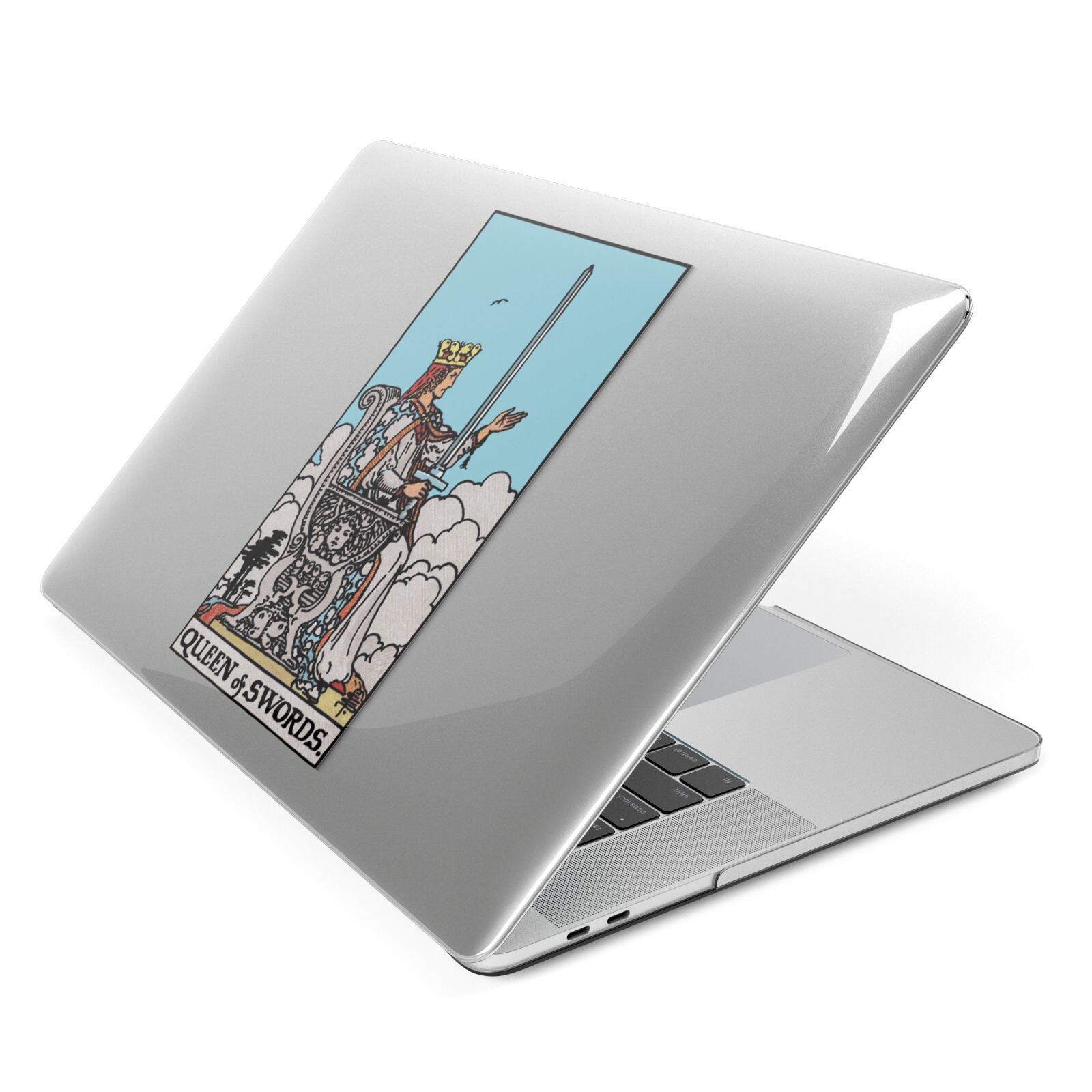 Queen of Swords Tarot Card Apple MacBook Case Side View