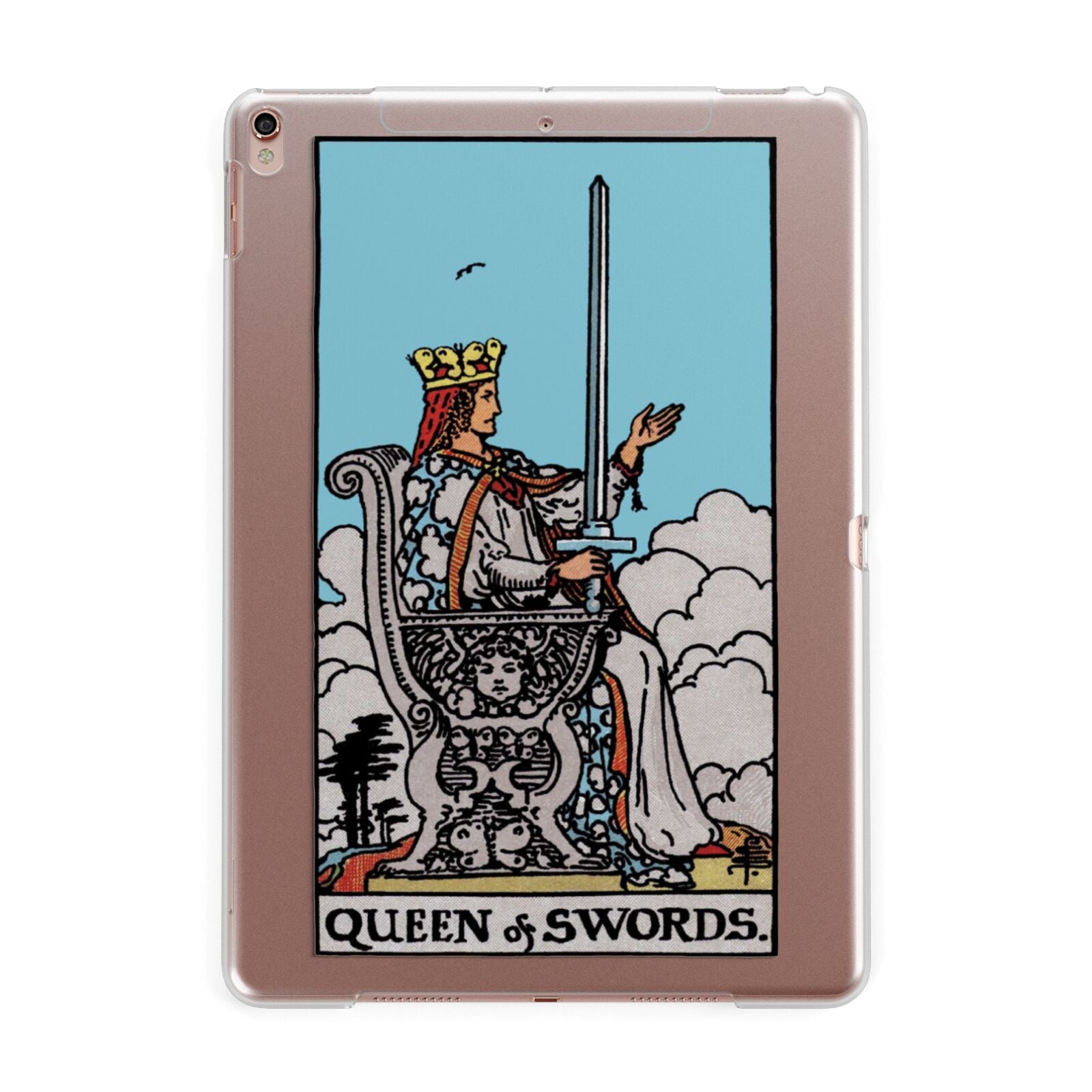 Queen of Swords Tarot Card Apple iPad Rose Gold Case