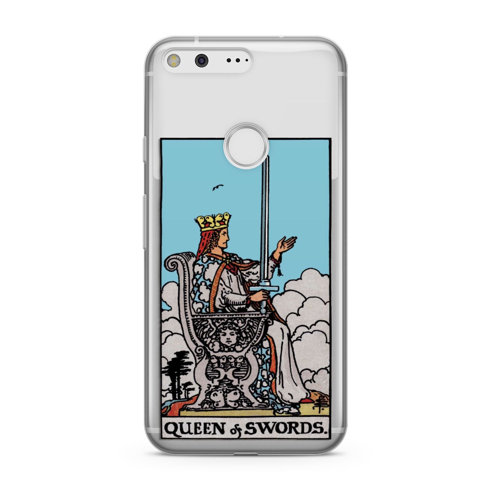 Queen of Swords Tarot Card Google Pixel Case