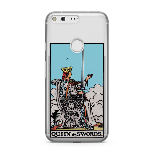 Queen of Swords Tarot Card Google Pixel Case