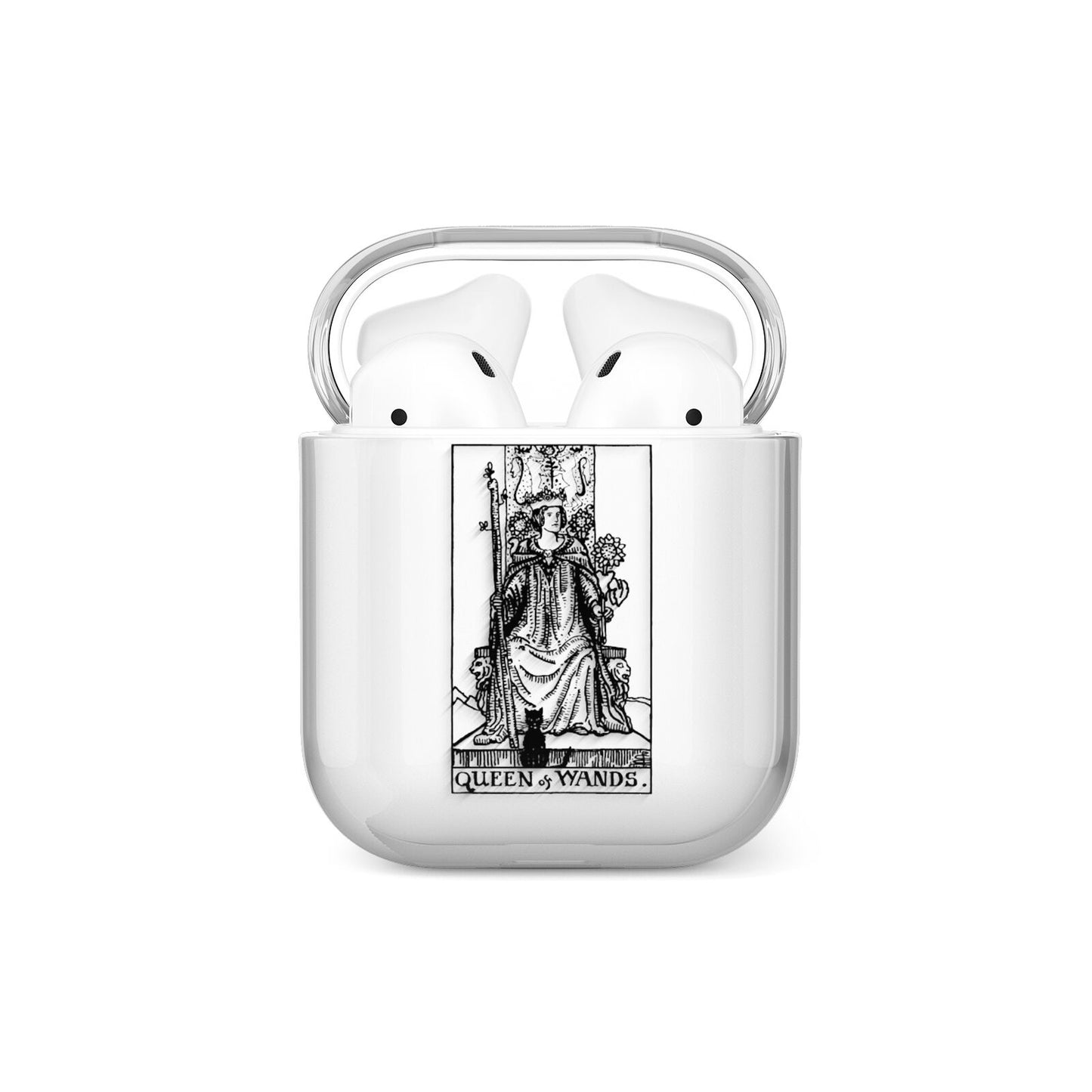 Queen of Wands Monochrome AirPods Case