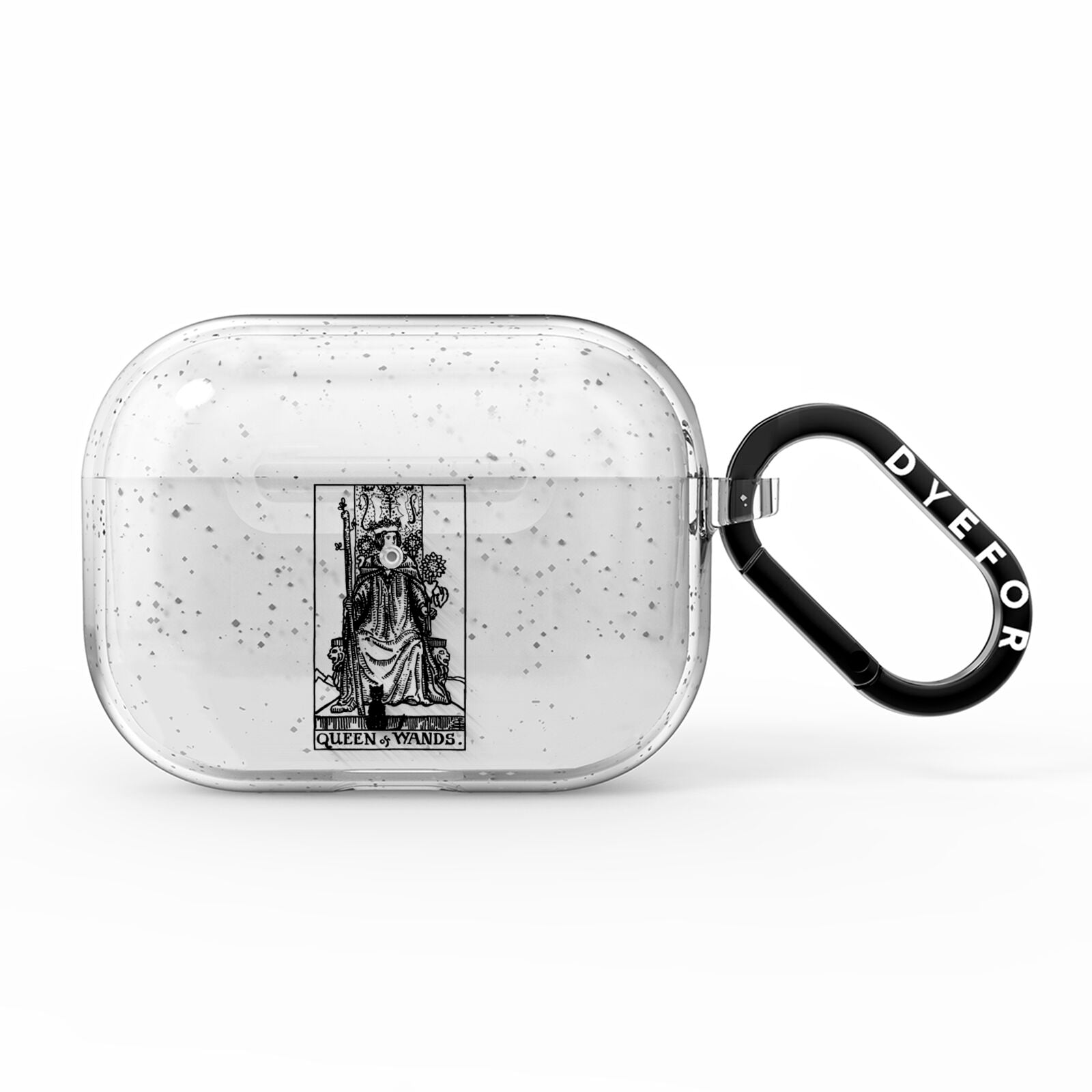 Queen of Wands Monochrome AirPods Pro Glitter Case
