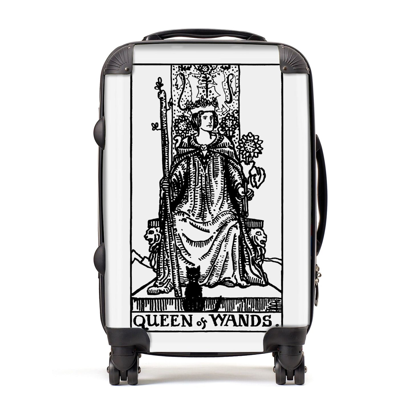 Queen of Wands Monochrome Suitcase