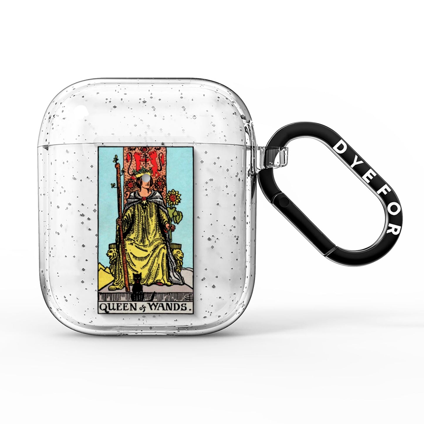 Queen of Wands Tarot Card AirPods Glitter Case