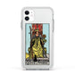 Queen of Wands Tarot Card Apple iPhone 11 in White with White Impact Case