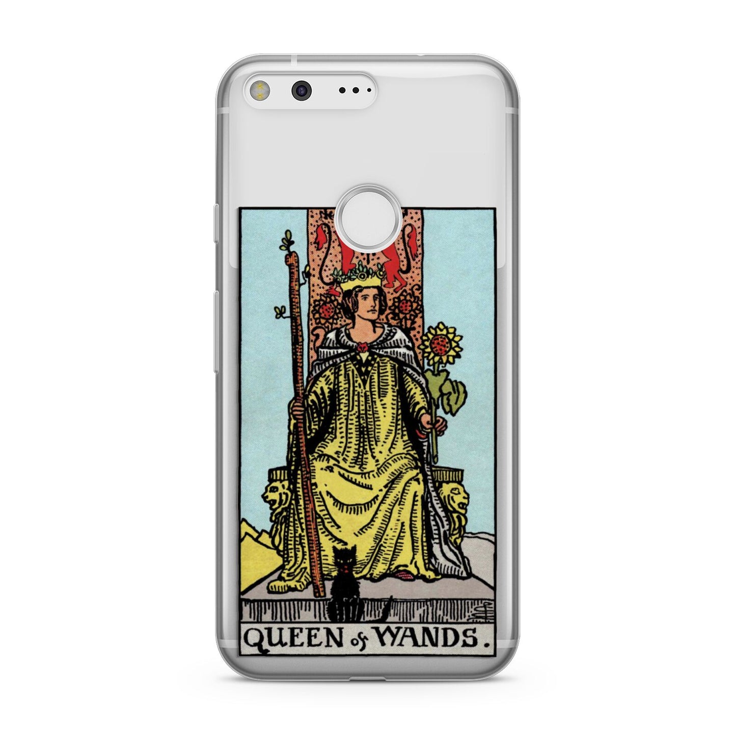 Queen of Wands Tarot Card Google Pixel Case