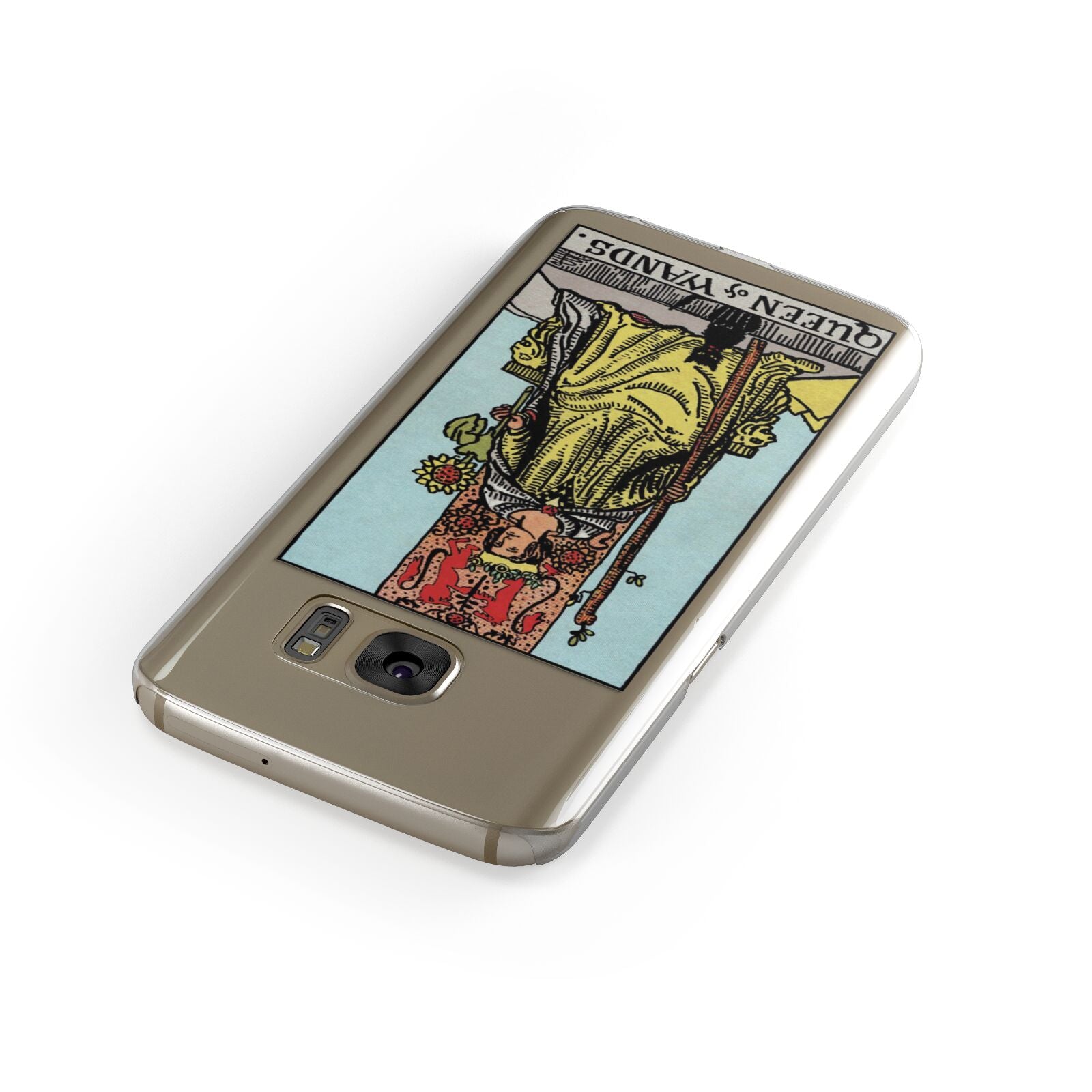 Queen of Wands Tarot Card Samsung Galaxy Case Front Close Up