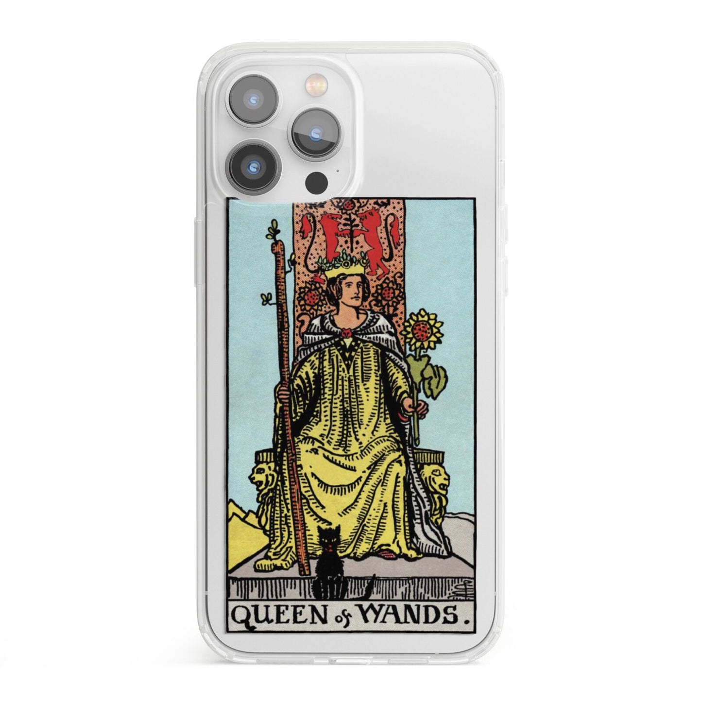 Queen of Wands Tarot Card iPhone 13 Pro Max Clear Bumper Case