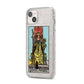 Queen of Wands Tarot Card iPhone 14 Plus Glitter Tough Case Starlight Angled Image